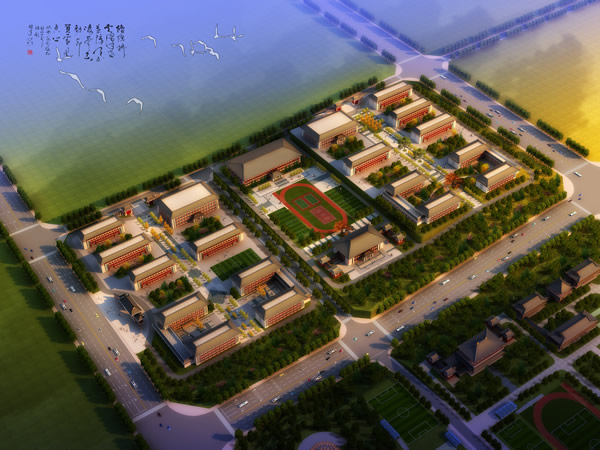 郑州体育职业学院整体效果图